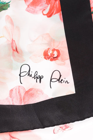 Foulard stampa floreale in seta