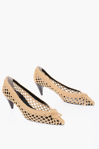 Rafia KIM Pumps with Bow Detailing and Cone Heel 5 cm