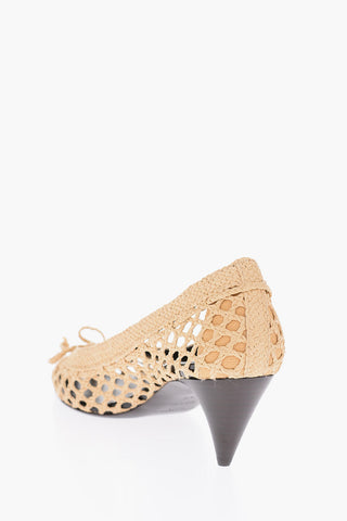 Rafia KIM Pumps with Bow Detailing and Cone Heel 5 cm