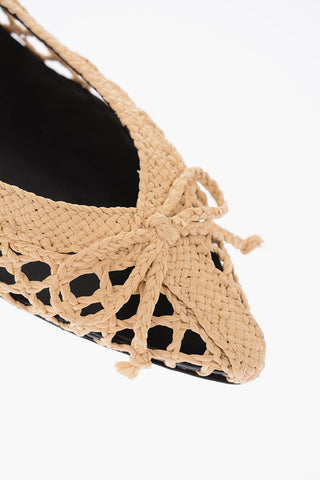 Rafia KIM Pumps with Bow Detailing and Cone Heel 5 cm