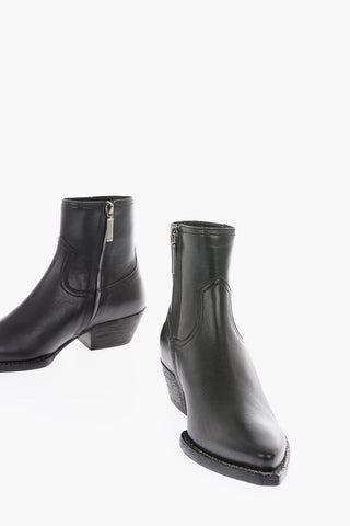 Leather LUKAS Ankle Boots with Pointed Toe 5 cm
