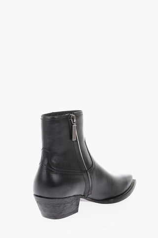 Leather LUKAS Ankle Boots with Pointed Toe 5 cm