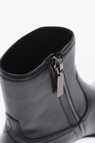 Leather LUKAS Ankle Boots with Pointed Toe 5 cm