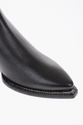 Leather LUKAS Ankle Boots with Pointed Toe 5 cm