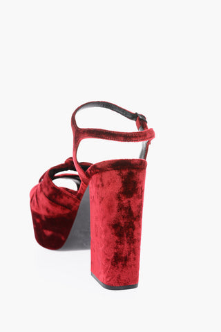 Velvet FARRAH Sandals with Bow Detailing 12 cm