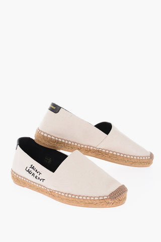 Espadrillas in Canvas Logate con Suola in Corda