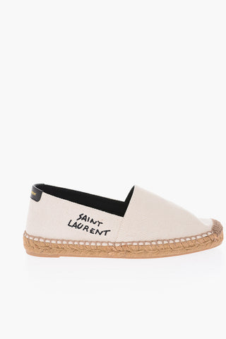 Espadrillas in Canvas Logate con Suola in Corda