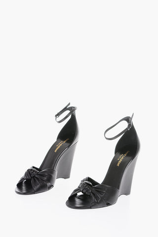Sandali LILA in Pelle con Fiocco 11,5 cm