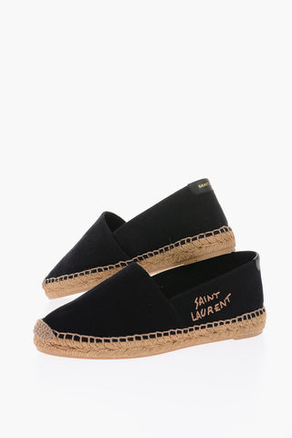 Canvas Logoed Espadrillas with Roped Sole
