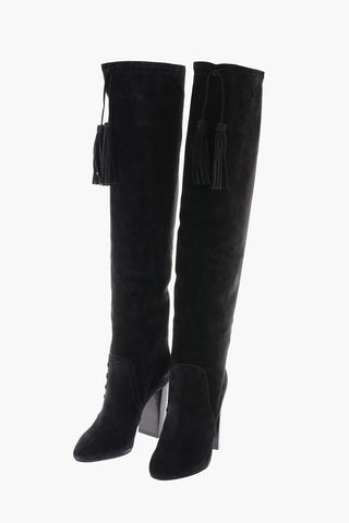 Suede Leather MEURICE Over-the-knee with Lace 9,5 cm
