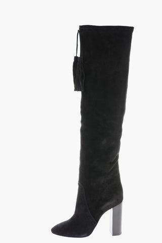 Suede Leather MEURICE Over-the-knee with Lace 9,5 cm