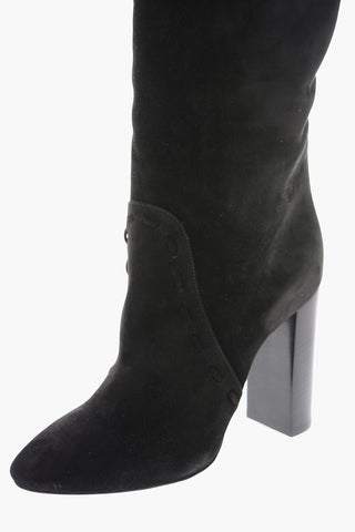 Suede Leather MEURICE Over-the-knee with Lace 9,5 cm