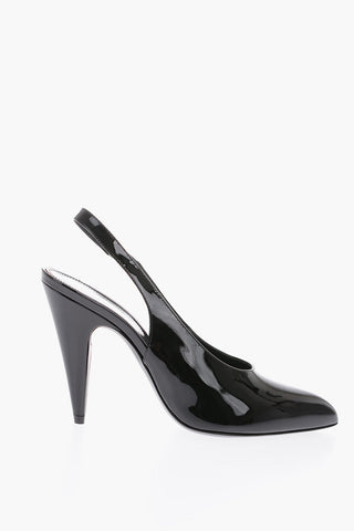 Patent Leather VENUS Slingbacks with Cone Heel 10 cm