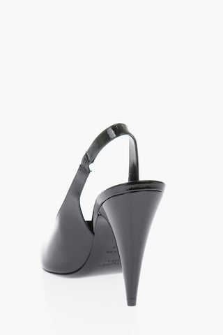 Patent Leather VENUS Slingbacks with Cone Heel 10 cm