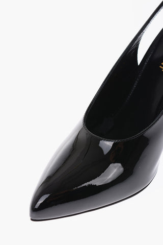 Patent Leather VENUS Slingbacks with Cone Heel 10 cm