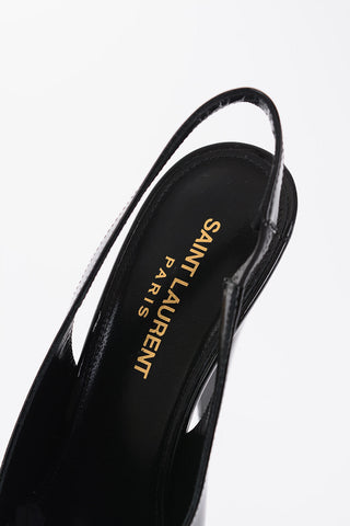 Patent Leather VENUS Slingbacks with Cone Heel 10 cm