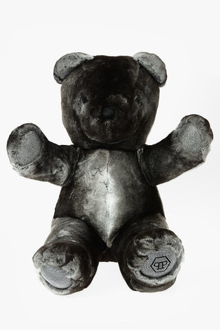 Real Fur Teddy Bear 70 Soft Toy with Rhinestone Embellishment