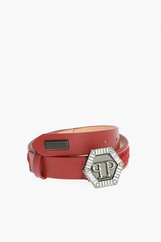 EST.1978 30mm velvet belt with Leather Trimmings