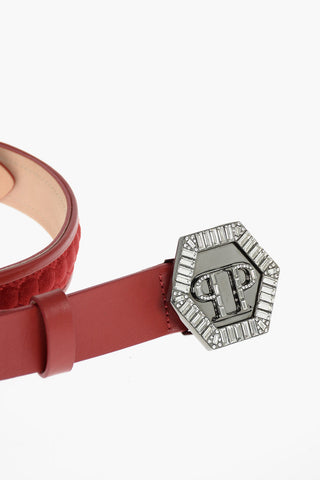 EST.1978 30mm velvet belt with Leather Trimmings