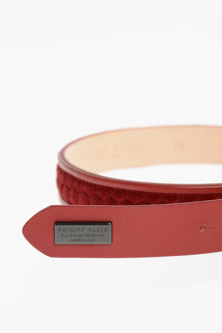 EST.1978 30mm velvet belt with Leather Trimmings