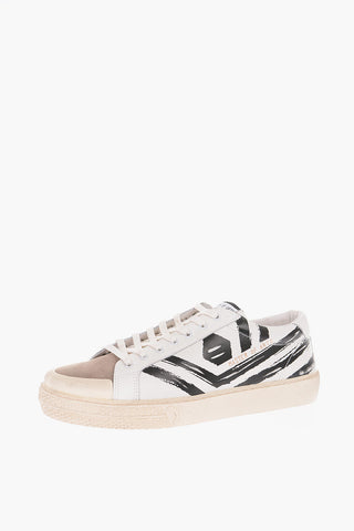 painted effect leather PLAYGROUND low-top sneakers