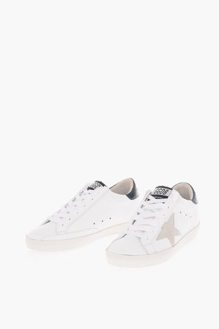 leather solid color SUPERSTAR low-top sneakers