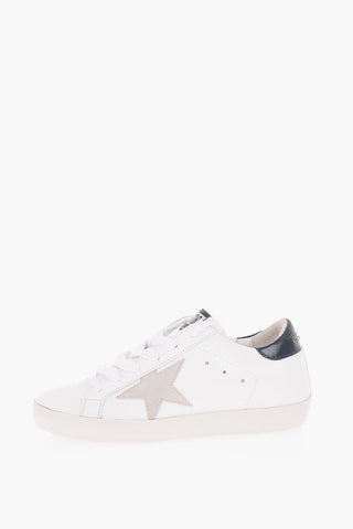 leather solid color SUPERSTAR low-top sneakers