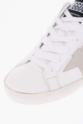 leather solid color SUPERSTAR low-top sneakers