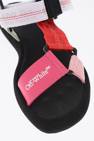 Industrial strap leather and fabric sandals
