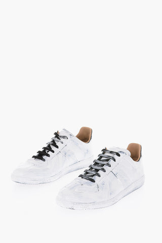 MM22 sneakers in pelle con effetto vernice