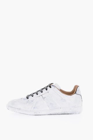 MM22 sneakers in pelle con effetto vernice