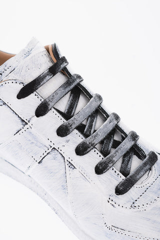 MM22 sneakers in pelle con effetto vernice