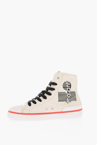 canvas BENKEEN high-top sneakers with contrasting laces