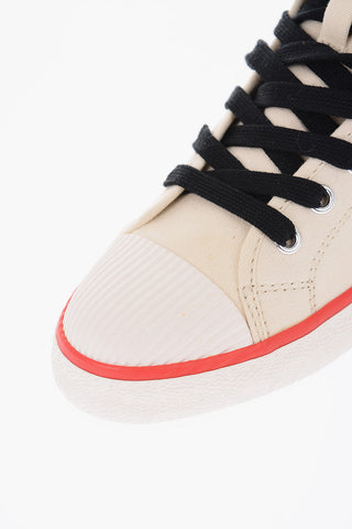 canvas BENKEEN high-top sneakers with contrasting laces