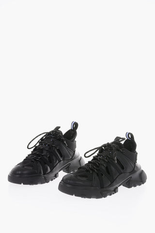 MCQ openwork leather details high-top sneakers