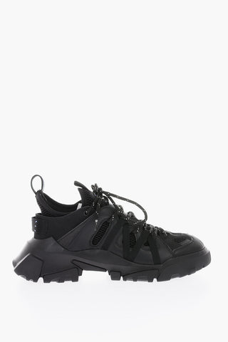 MCQ openwork leather details high-top sneakers