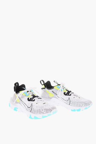 Sneakers basse REACT VISION openwork con sovrapposizioni in suede