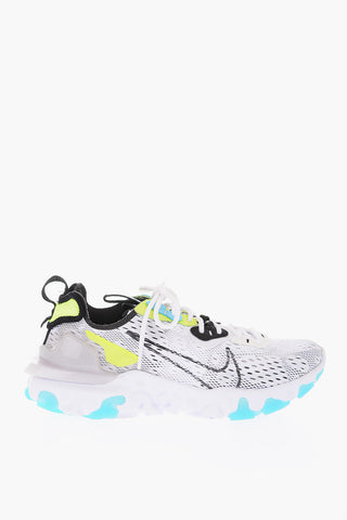 Sneakers basse REACT VISION openwork con sovrapposizioni in suede