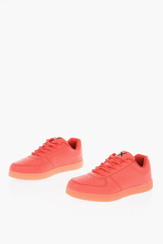 Sneakers in ecopelle con suola led 