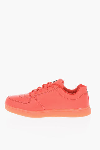Sneakers in ecopelle con suola led 