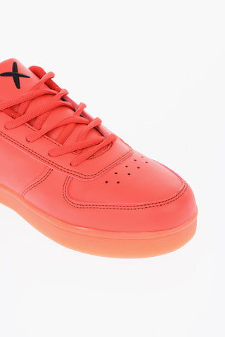 Sneakers in ecopelle con suola led 