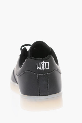 Sneakers in ecopelle con suola led 