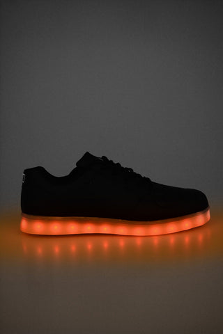 Sneakers in ecopelle con suola led 