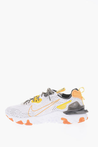 Sneakers basse REACT VISION openwork con sovrapposizioni in suede