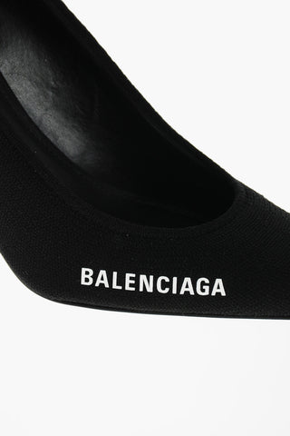 Decolleté in tessuto riciclato con Logo Laterale 9 cm