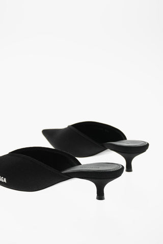 Mules in Tessuto Riciclato con Logo Laterale 4,5 cm