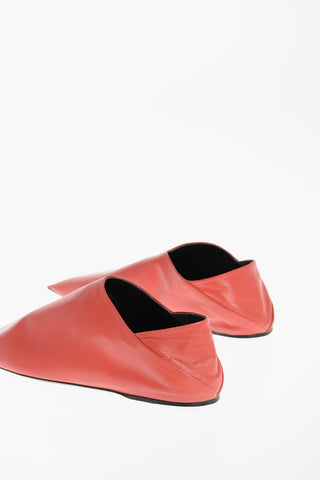 Leather Squared-toe Slides