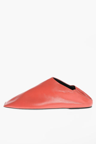 Leather Squared-toe Slides