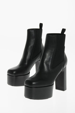 Stivaletti Chelsea in Pelle con Suola Statement 13 cm