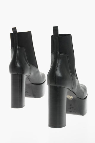 Stivaletti Chelsea in Pelle con Suola Statement 13 cm